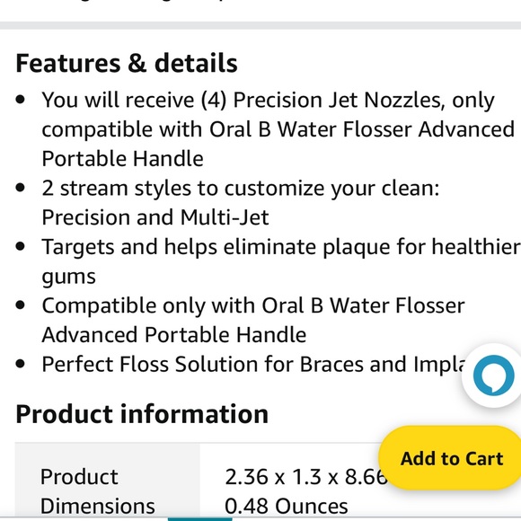 Brand new Oral-B precision jet replacement nozzles, 4 counts x 2 packs. - Picture 11 of 14